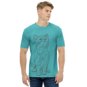 CAT LOVER Men's T-shirt | PET LOVER MEN's T-SHIRT | CAT ART TEE