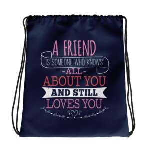 FRIENDS Drawstring bag | BFF | FRIENDS QUOTE | FRIENDS FOREVER | COTTON HANDLES | GYM BAG | CONSUMER BAG