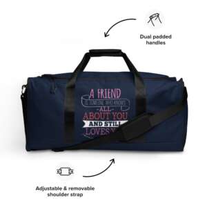 FRIENDS Duffle bag | FRIENDS FOREVER | FRIENDS QUOTES | BFF | MULTIPLE POCKETS | PADDED HANDLES