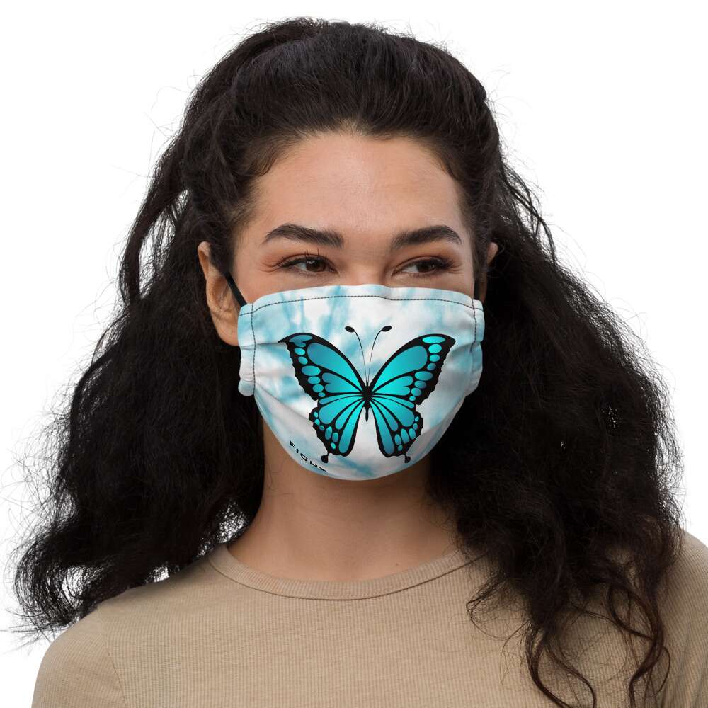 BUTTERFLY Premium face mask | CREATIVE TYPOGRAPHIC ART MASK | FIGHT FOR YOUR WINGS | FLY | INSPIRATIONAL QUOTES | MOTIVATIONAL | SOFT STRAPS