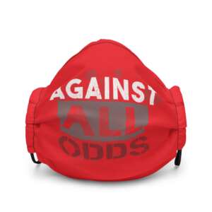 AGAINST ALL ODDS Premium face mask | CREATIVE TYPOGRAPHIC ART MASK | I AM DIFFERENT | SPECIAL | LIFE QUOTES | SOFT STRAPS