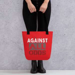 AGAINST ALL ODDS Tote bag | I AM DIFFERENT | SPECIAL | POLYESTER FABRIC | COTTON HANDLES | CONSUMER BAG