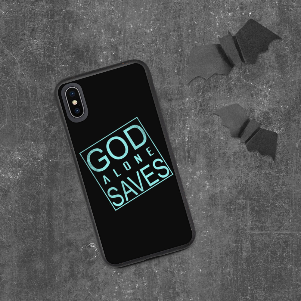 GOD ALONE SAVES Biodegradable Iphone case | IPHONE 7-12 PRO MAX | GOD QUOTE | FAITH | TRUST | FATE - Image 19