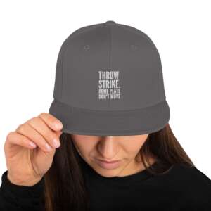 BASEBALL Snapback Hat | THROW STRIKE | HOME PLATE | BASEBALL QUOTES | BASEBALL LOVERS | SPORTS | CAP | HAT | COMFORTABLE