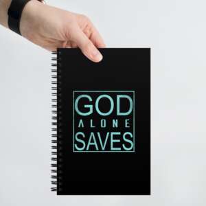 GOD ALONE SAVES Spiral notebook | GOD QUOTE DIARY GIFT | STYLISH TYPOGRAPHIC ART NOTEBOOK | SOFT TOUCH COATING | CLASS NOTEBOOK | ALONE | YOU'RE NOT ALONE | MAGESTY