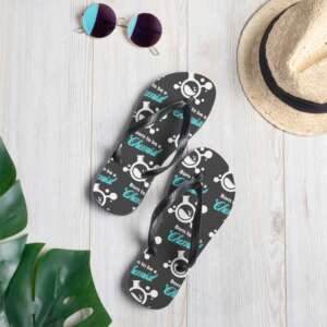 CHEMIST Flip-Flops | BORN TO BE A CHEMIST | CHEMISTRY QUOTES | CHEMISTRY LOVE | CHEMICAL REACTION | TYPOGRAPHIC ART | Y-SHAPED STRAPS | SUMMER FOOTWEAR | BEACH FOOT WEAR