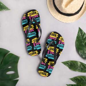 LEARN FROM YESTERDAY Flip-Flops | LET IT GO | LIFE QUOTES | LEARN | MISTAKES | TYPOGRAPHIC ART | Y-SHAPED STRAPS | SUMMER FOOTWEAR | BEACH FOOT WEAR