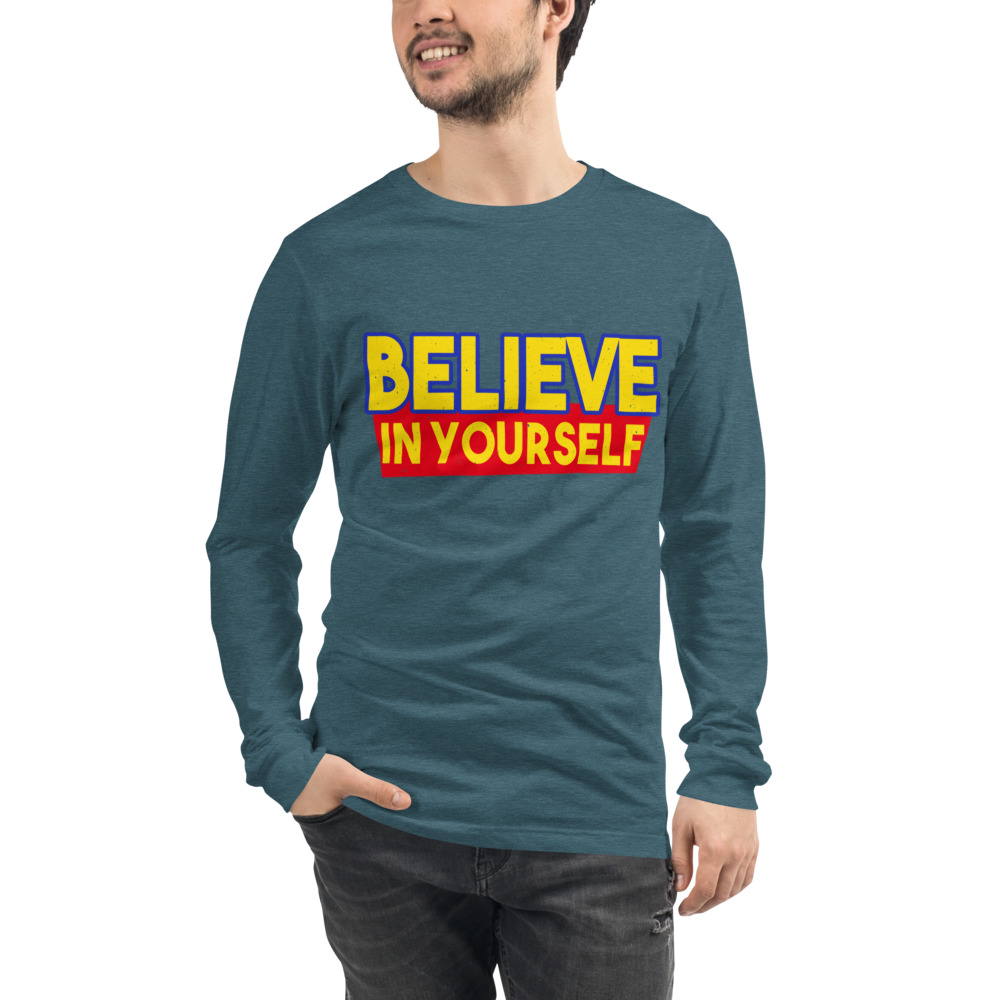 Believe In Yourself Unisex Long Sleeve Tee | Soft Fabric | Regular Fit | XS-2XL SIZES - Image 8