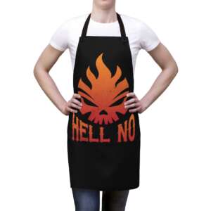 Polyester Angry Apron | Typographic Art | Anger | Hell No