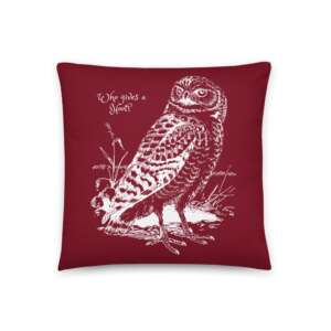 OWL Basic Pillow | SMART MIND | SMART OWL | FOREST | MACHINE WASHABLE | HIDDEN ZIPPER | 3 SIZES AVAILABLE