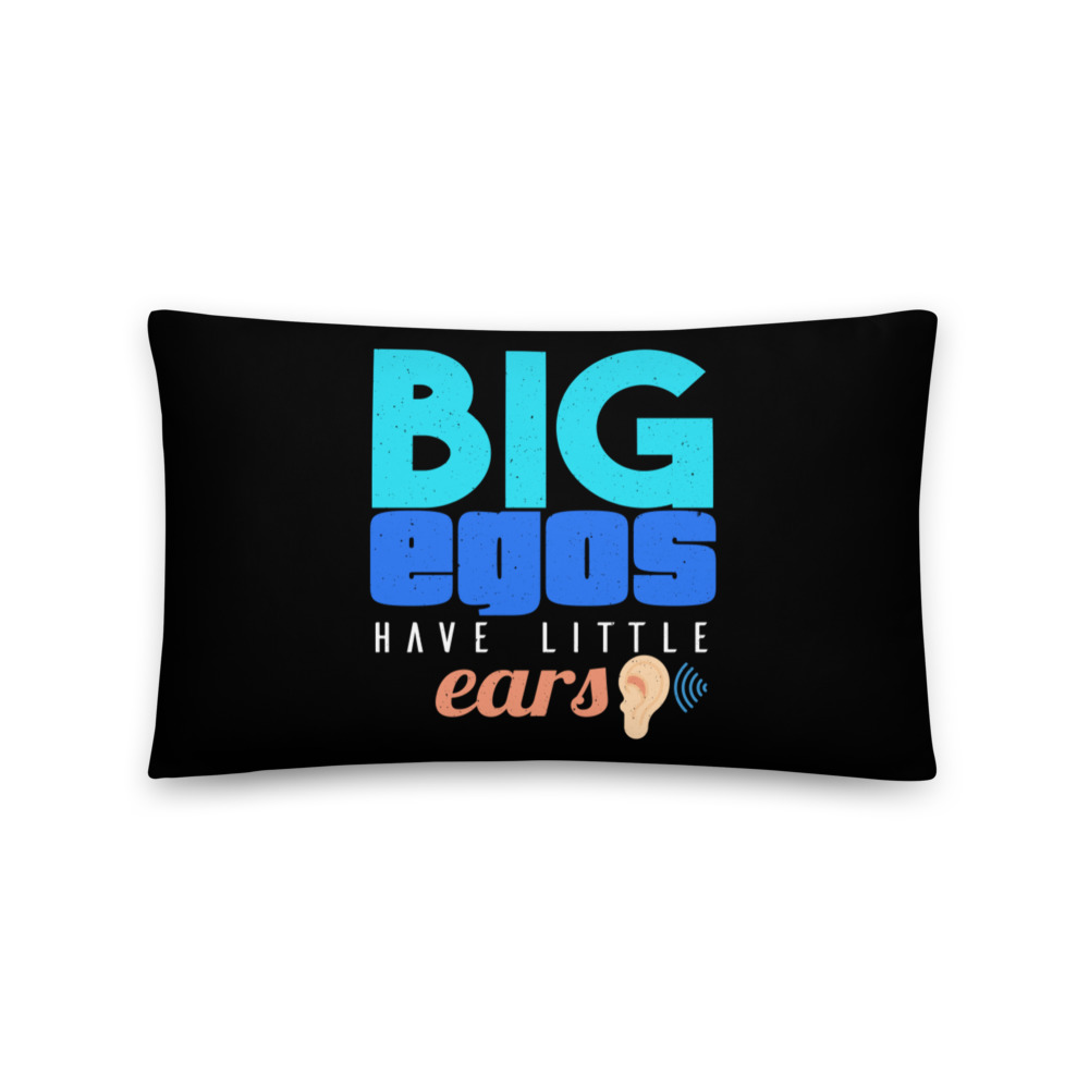 EGO Basic Pillow | EGO QUOTES PILLOW | LITTLE EARS GRAPHIC ART PILLOW | 3 SIZES AVAILABLE | EGOISTIC | LITTLE EARS - Image 3