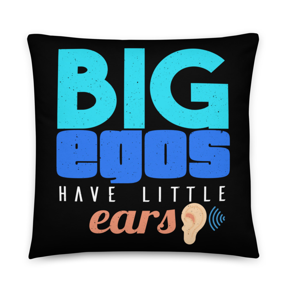 EGO Basic Pillow | EGO QUOTES PILLOW | LITTLE EARS GRAPHIC ART PILLOW | 3 SIZES AVAILABLE | EGOISTIC | LITTLE EARS - Image 5