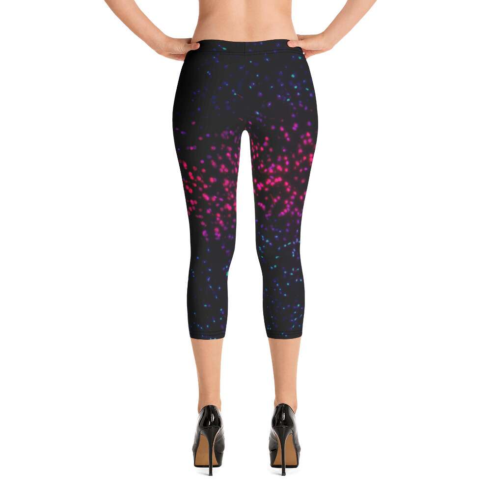 Galaxy Stars Capri Leggings | Universe | Vibrant | Gym wear | Sports wear