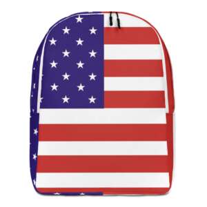 USA Minimalist Backpack | USA FLAG | PATRIOT USA BAG | FLAG ART | RED BLUE | AMERICA FLAG BACKPACK
