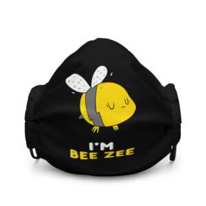 BEE Premium face mask | BEE ZEE | FUN GRAPHIC ART | BUSY | POLYESTER | SOFT ELASTIC BANDS | NOSE WIRE
