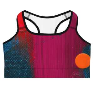 Abstract Art Sports bra | canvas | PAINTING | DIGITAL ART | PAINTS POURING ART | POLYESTER SPANDEX | LOW TO MEDIUM WORKOUT | A-C CUPS