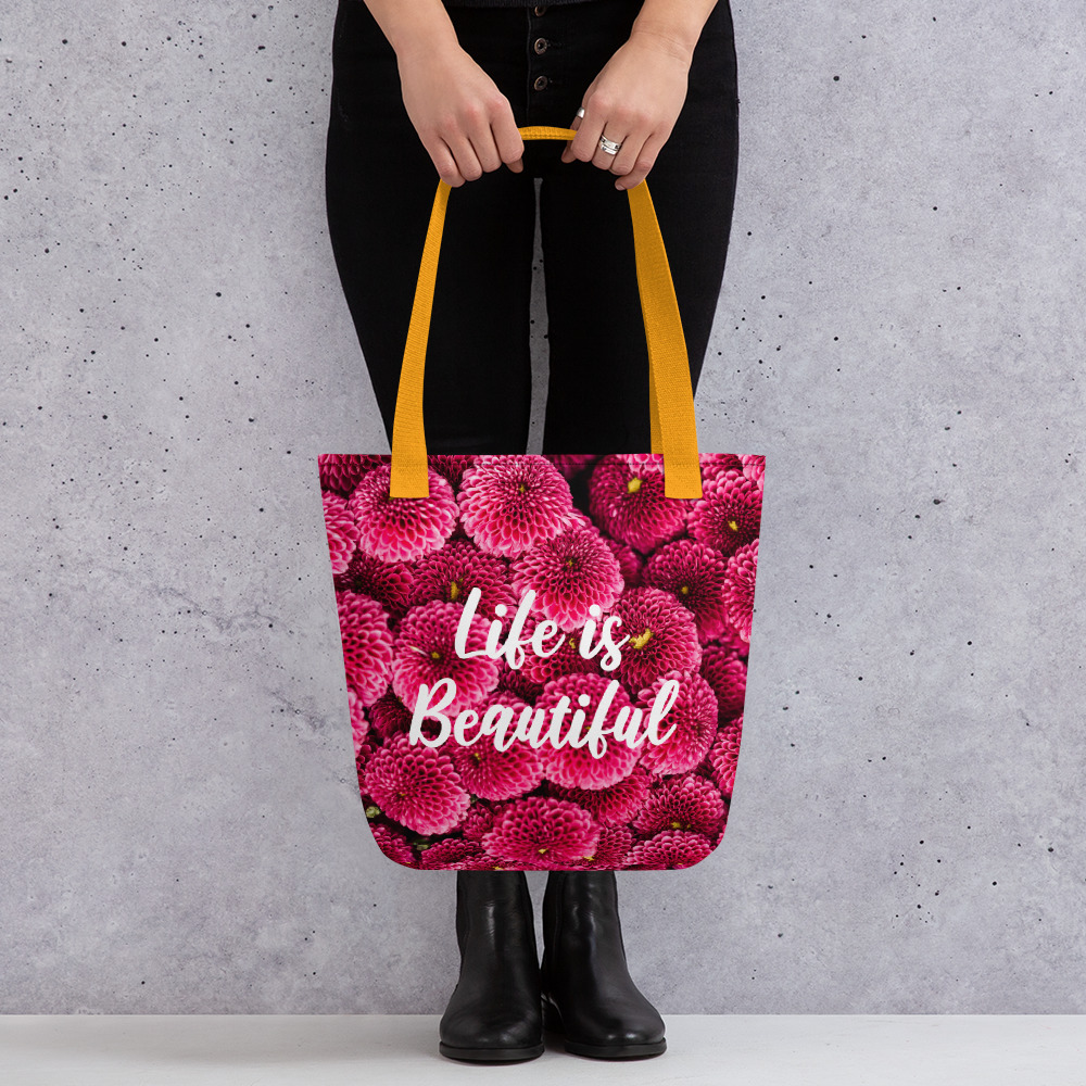 Floral Tote Bag | Washable | Graphic Art Bag - Image 2