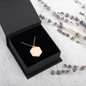 PERSONALIZED Engraved Silver Hexagon Necklace | CUSTOM GIFT | ANNIVERSARY | WEDDING | Hexagon Necklace | ANNIVERSARY | BIRTHDAY | PERSONALIZED GIFT OF NECKLACE | PERSONALIZED JEWELLERY | CUSTOM JEWELLERY