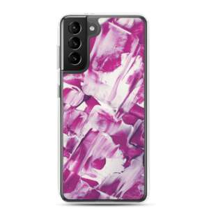 ABSTRACT WHITE PINK Samsung Case | ACRYLIC PAINTING | ABSTRACT ART | ART PIECE | ART LOVERS | PINK | POLYCARBONATE | PROTECTOR