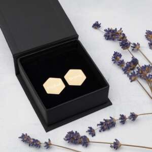 PERSONALIZED Sterling Silver Hexagon Stud Earrings | CUSTOM GIFT STERLING SILVER EAR STUDS | PERSONALIZED JEWELLERY | YOUR NAME EAR STUDS | LOGO EAR STUDS | CUSTOM NAME EARRINGS | DESIGN YOUR JEWELLER
