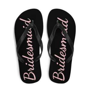 BRIDESMAID Flip-Flops | BRIDAL SHOWER PREPS | POOL THEME | BLACK AND PINK THEME BRIDAL SHOWER | WEDDING SHENANIGANS | BFF | BEST FRIENDS WEDDING