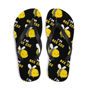 BEE Flip-Flops | BUSY | FUN QUOTES | FLOWERS | HONEY | COMFORTABLE FLIP FLOPS | POLYESTER