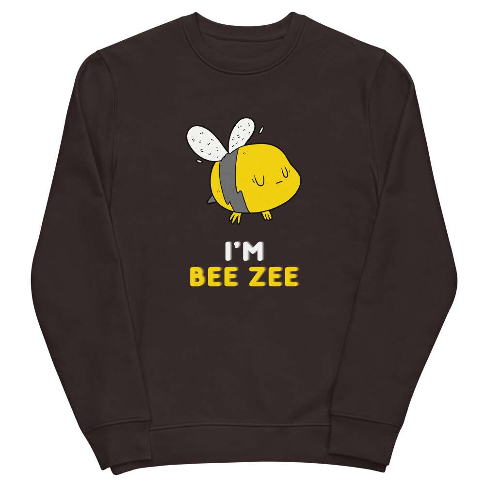 BEE ZEE Unisex eco sweatshirt | BUSY BEE | FUN QUOTES | BEE GRAPHIC ART | RELAXED FIT