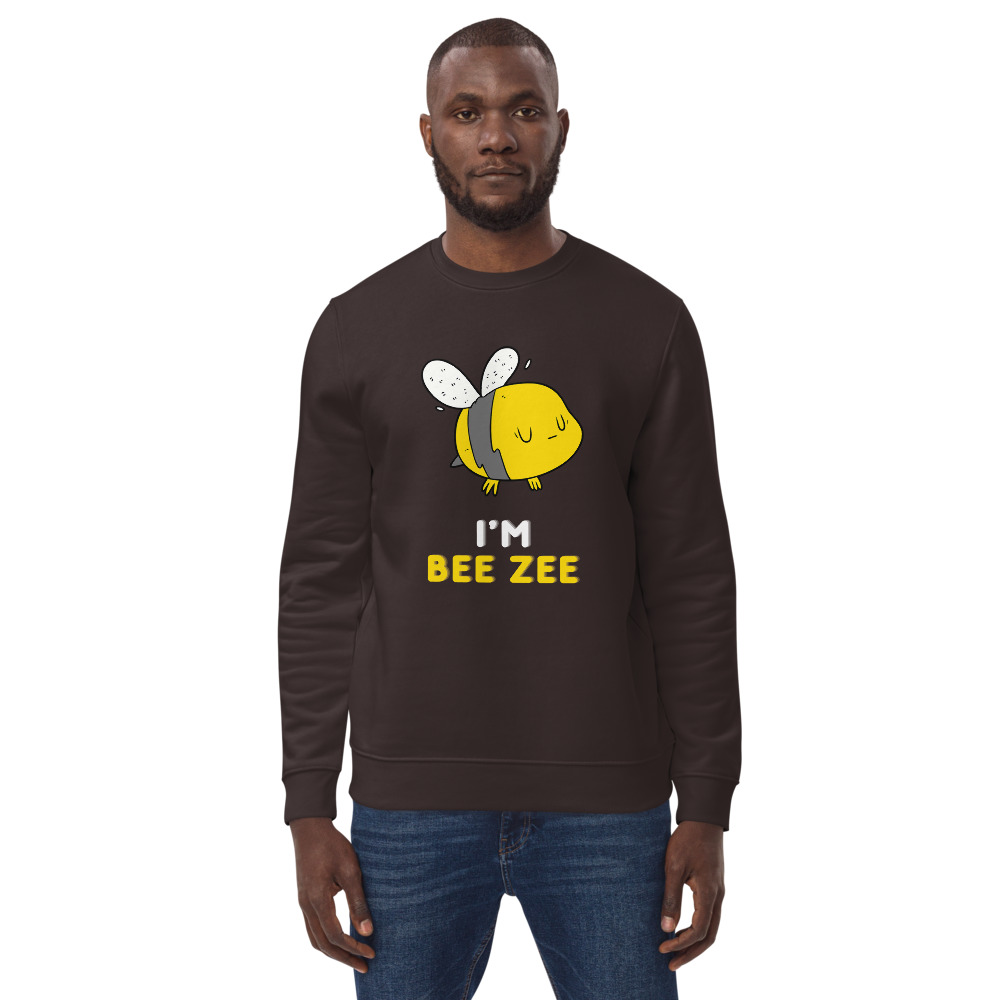 BEE ZEE Unisex eco sweatshirt | BUSY BEE | FUN QUOTES | BEE GRAPHIC ART | RELAXED FIT - Image 3