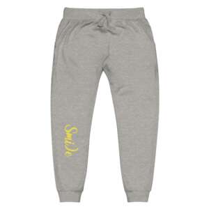 SMILE Unisex fleece sweatpants | KEEP SMILING | STREET WEAR | WINTER WEAR