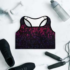 Abstract colors Padded Sports Bra | Sports wear | Gym | Absorbent | Removable Padding