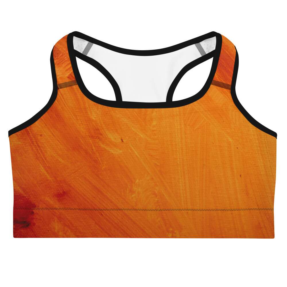 Rust-Black Sports bra