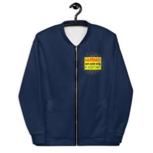 Happiness Unisex Bomber Jacket | Polyester Fabric | Casual Wear | Streetwear