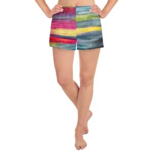 Paint Strokes Women's Athletic Short Shorts
