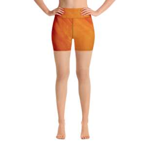 Rust Abstract Yoga Shorts