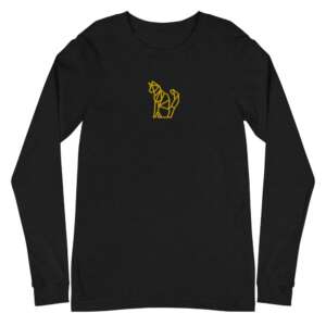 Cat Line Art Unisex Long Sleeve Tee | Casual | Formal | Minimalist Design | Simple